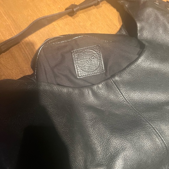 Romygold Black Studded Leather Hobo Handbag - Picture 2 of 4